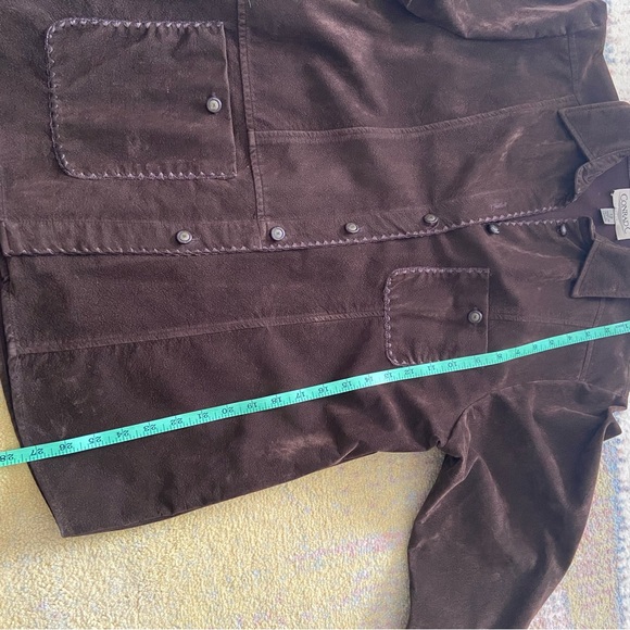 Vintage 90s Brown Button-Up Suede Jacket - Picture 10 of 11